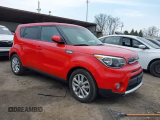 2018 Kia Soul + with VIN KNDJP3A57J7554267, listed as a IAAI auction lot 41941836 with 52,600 mi miles. Bid and sale history available at carsss.com. Image 1.