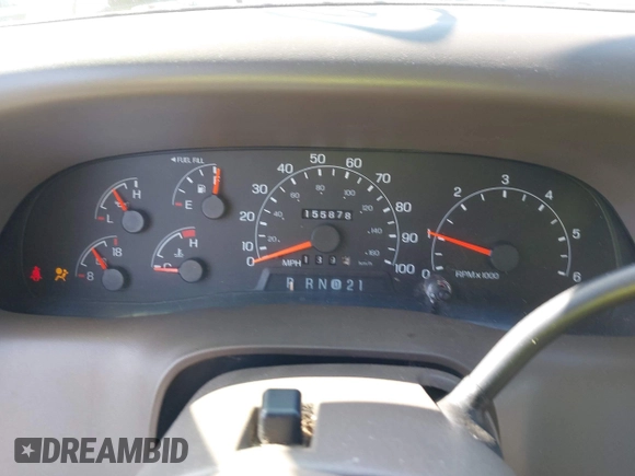 2000 Ford Super Duty F-250 XL with VIN 1FTNX21S5YEC82650, listed as a IAAI auction lot 42105861 with 155,878 mi miles. Bid and sale history available at carsss.com. Image 7.
