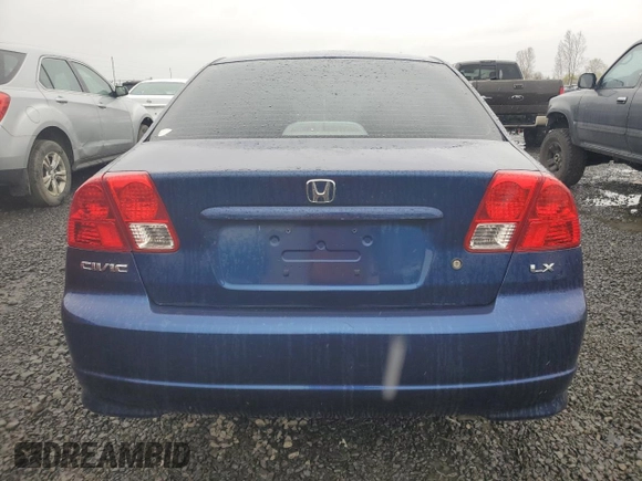 2004 Honda Civic LX with VIN 2HGES15524H590263, listed as a Copart auction lot 49978515 with 0 mi miles and Salvage Title. Bid and sale history available at carsss.com. Image 6.
