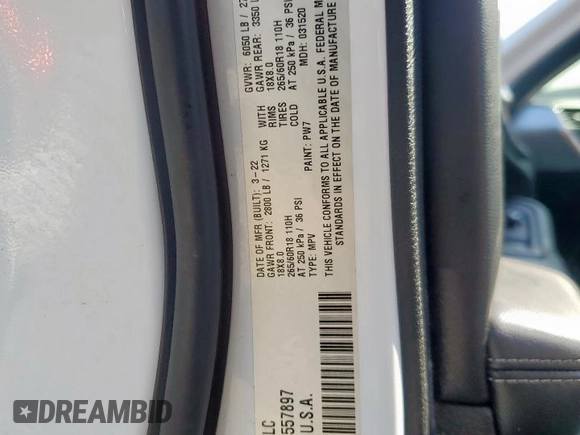 2022 Jeep Grand Cherokee Limited с VIN 1C4RJHBG9N8557897, выставлен на аукционе Copart как лот 59803025 с пробегом 69 872 миль миль и Списание • Salvage title. История ставок и продаж доступна на DreamBid. Изображение 13.