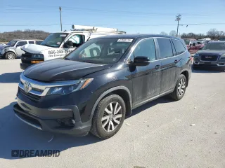 2019 Honda Pilot EX-L z VIN 5FNYF6H56KB101102, wystawiony jako Copart lot #47555115 z przebiegiem 116 384 mil mil oraz Szkoda całkowita • Salvage title. Historia ofert i sprzedaży dostępna na DreamBid. Obrazek 1.
