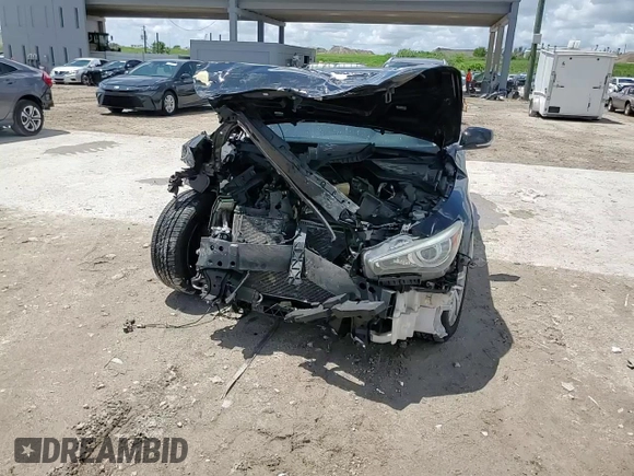 2014 Infiniti Q50 Premium with VIN JN1BV7AP1EM688303, listed as a Copart auction lot 60637845 with 160,017 mi miles and Salvage title. Bid and sale history available at DreamBid. Image 13.