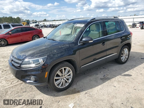 2012 Volkswagen Tiguan SE with VIN WVGAV7AX1CW610349, listed as a Copart auction lot 49250985 with 139,718 mi miles and Salvage Title. Bid and sale history available at DreamBid. Image 1.