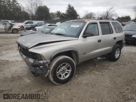 2002 Dodge Durango Sport with VIN 1B4HS38N22F104582, listed as a Copart auction lot 85916684 with 143,238 mi miles and Salvage Title. Bid and sale history available at carsss.com. Image 1.
