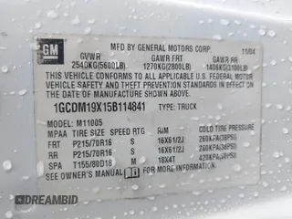 2005 Chevrolet Astro Cargo Van with VIN 1GCDM19X15B114841, listed as a IAAI auction lot 40948571 with 247,965 mi miles. Bid and sale history available at carsss.com. Image 9.