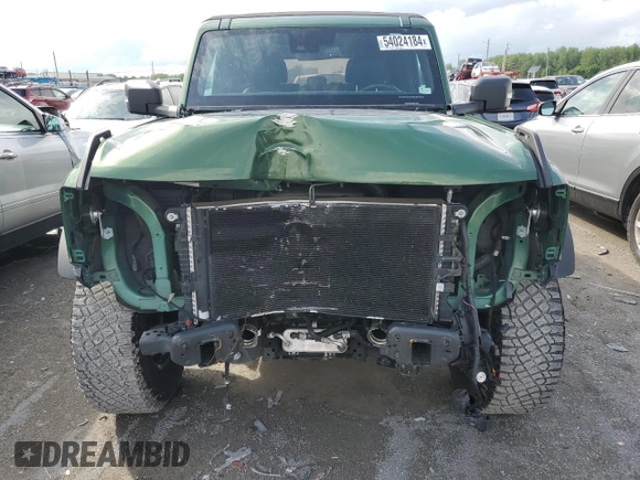 2022 Ford Bronco with VIN 1FMEE5DPXNLB41526, listed as a Copart auction lot 54024184 with 32,759 mi miles and Salvage Title. Bid and sale history available at DreamBid. Image 5.