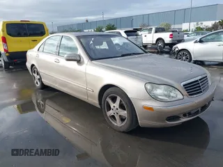2004 Mercedes-Benz S 430 with VIN WDBNG70J24A386616, listed as a IAAI auction lot 41867258 with 186,620 mi miles and . Bid and sale history available at DreamBid. Image 1.