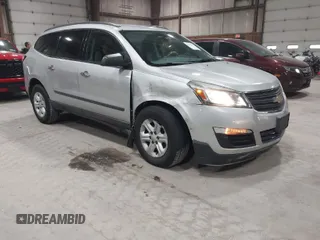 2016 Chevrolet Traverse LS with VIN 1GNKRFKD5GJ136850, listed as a IAAI auction lot 41902612 with 122,671 mi miles. Bid and sale history available at carsss.com. Image 1.