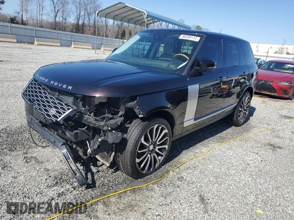 2018 Land Rover Range Rover Autobiography with VIN SALGV2RE0JA515305, listed as a Copart auction lot 46260115 with 95,491 mi miles and Salvage title. Bid and sale history available at DreamBid. Image 1.