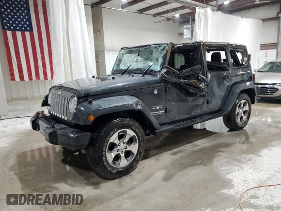 2018 Jeep Wrangler JK Unlimited Sahara with VIN 1C4HJWEG2JL835901, listed as a Copart auction lot 74591474 with 20,389 mi miles and Salvage Title. Bid and sale history available at carsss.com. Image 1.