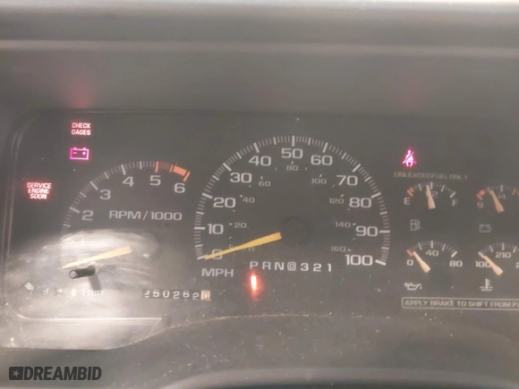 1996 Chevrolet Tahoe Limited with VIN 1GNEC13R4TJ318772, listed as a IAAI auction lot 41953820 with 250,262 mi miles. Bid and sale history available at carsss.com. Image 7.