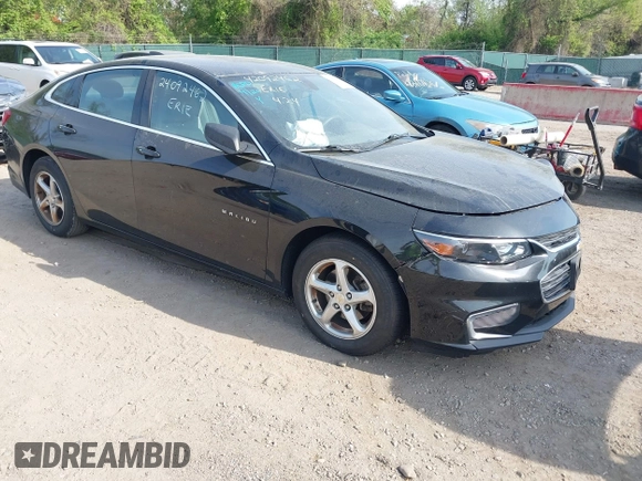 2018 Chevrolet Malibu LS with VIN 1G1ZB5STXJF164501, listed as a IAAI auction lot 42092462 with 153,588 mi miles and . Bid and sale history available at DreamBid. Image 1.