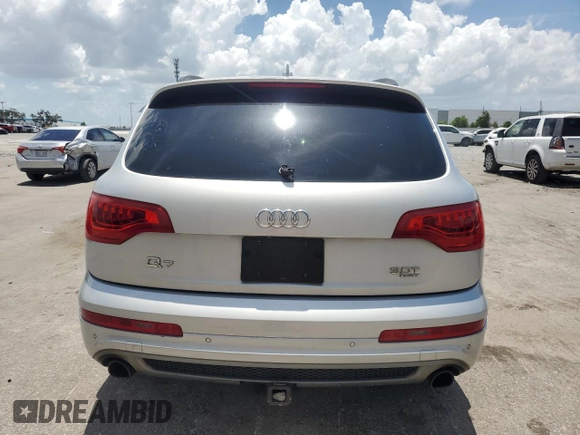 2015 Audi Q7 S line Prestige z VIN WA1DGAFE0FD018340, wystawiony jako Copart lot #65554785 z przebiegiem Nie podano mil oraz Czysty tytuł • Clean title. Historia ofert i sprzedaży dostępna na DreamBid. Obrazek 6.