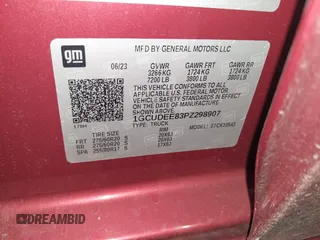2023 Chevrolet Silverado 1500 RST with VIN 1GCUDEE83PZ298907, listed as a IAAI auction lot 40572676 with 10,628 mi miles and . Bid and sale history available at DreamBid. Image 9.