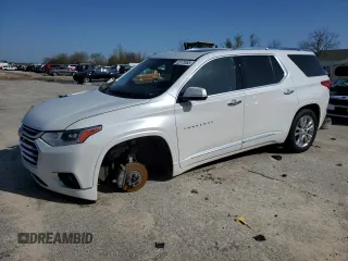 2018 Chevrolet Traverse High Country z VIN 1GNEVKKW9JJ182644, wystawiony jako Copart lot #52172655 z przebiegiem 128 906 mil mil oraz Szkoda całkowita • Salvage title. Historia ofert i sprzedaży dostępna na DreamBid. Obrazek 1.