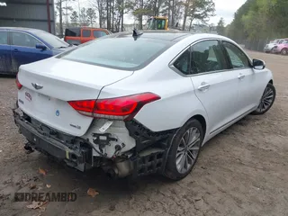 2015 Hyundai Genesis 3.8L z VIN KMHGN4JEXFU037569, wystawiony jako IAAI lot #41957191 z przebiegiem 45 242 mil mil oraz . Historia ofert i sprzedaży dostępna na DreamBid. Obrazek 4.