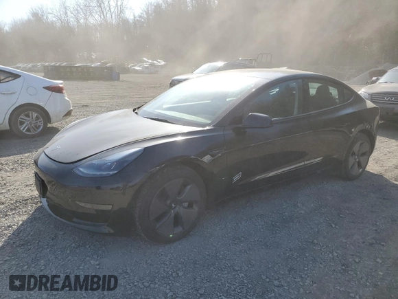 2023 Tesla Model 3 with VIN 5YJ3E1EA3PF670787, listed as a Copart auction lot 49070865 with 13,489 mi miles and Salvage title. Bid and sale history available at DreamBid. Image 1.