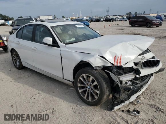 2017 BMW 3 Series 320i with VIN WBA8E1G35HNU16356, listed as a Copart auction lot 44408015 with 153,438 mi miles and Salvage Title. Bid and sale history available at carsss.com. Image 4.