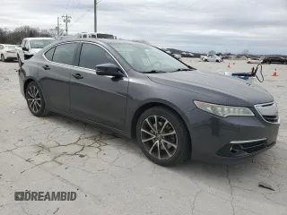 2015 Acura TLX V6 Advance with VIN 19UUB2F77FA002604, listed as a Copart auction lot 48349805 with 125,276 mi miles and Salvage Title. Bid and sale history available at carsss.com. Image 4.