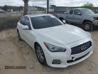 2017 Infiniti Q50 Signature Edition with VIN JN1EV7AP8HM736610, listed as a IAAI auction lot 41611812 with 59,889 mi miles and . Bid and sale history available at DreamBid. Image 1.