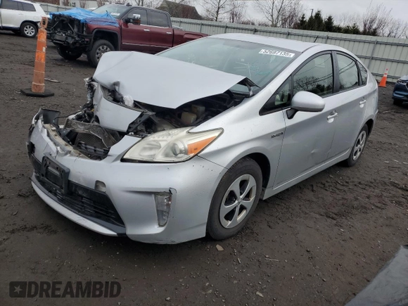 2012 Toyota Prius One with VIN JTDKN3DU6C5444631, listed as a Copart auction lot 52697135 with 179,445 mi miles and Salvage Title. Bid and sale history available at carsss.com. Image 1.