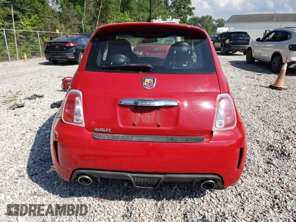 2015 FIAT 500 Abarth with VIN 3C3CFFFH6FT590412, listed as a Copart auction lot 62235855 with 67,892 mi miles and Clean title. Bid and sale history available at DreamBid. Image 6.