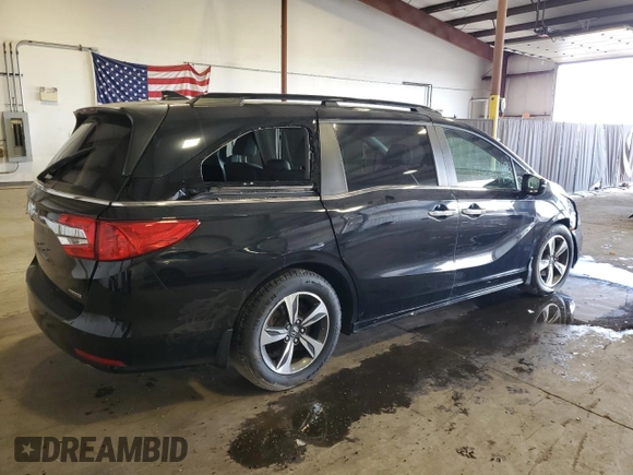 2020 Honda Odyssey Touring with VIN 5FNRL6H87LB006802, listed as a Copart auction lot 75322104 with 49,309 mi miles and Salvage Title. Bid and sale history available at DreamBid. Image 3.
