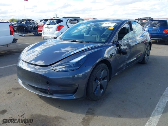 2023 Tesla Model 3 with VIN 5YJ3E1EA1PF691699, listed as a IAAI auction lot 41764760 with 16,398 mi miles. Bid and sale history available at carsss.com. Image 19.