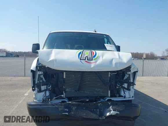 2023 Chevrolet Express Cargo with VIN 1GCWGAFPXP1258949, listed as a IAAI auction lot 41790627 with 23,518 mi miles and . Bid and sale history available at DreamBid. Image 12.