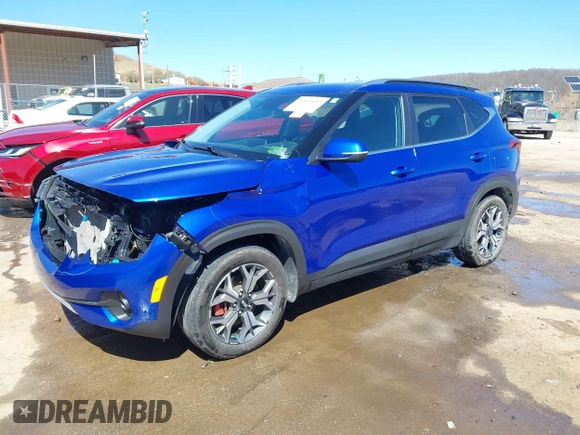2021 Kia Seltos EX with VIN KNDERCAAXM7167273, listed as a IAAI auction lot 41839652 with 64,256 mi miles and . Bid and sale history available at DreamBid. Image 2.