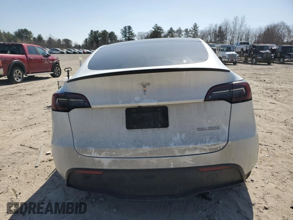 2021 Tesla Model Y Performance with VIN 5YJYGDEF9MF268006, listed as a Copart auction lot 49082695 with 69,743 mi miles and Salvage Title. Bid and sale history available at DreamBid. Image 6.