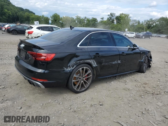 2018 Audi S4 Premium Plus with VIN WAUB4AF44JA002100, listed as a Copart auction lot 68661994 with 82,996 mi miles and Salvage Title. Bid and sale history available at carsss.com. Image 3.