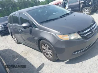 2014 Honda Odyssey EX-L z VIN 5FNRL5H68EB120559, wystawiony jako IAAI lot #42226107 z przebiegiem 193 736 mil mil oraz . Historia ofert i sprzedaży dostępna na DreamBid. Obrazek 1.