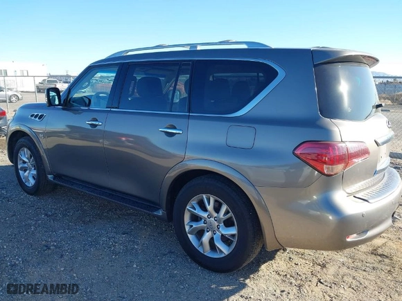2014 Infiniti QX80 with VIN JN8AZ2ND7E9750777, listed as a IAAI auction lot 41336719 with 121,427 mi miles. Bid and sale history available at carsss.com. Image 3.