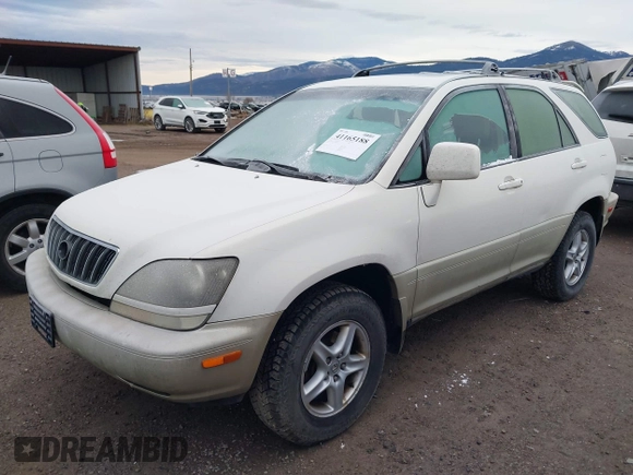 1999 Lexus RX 300 Luxury SUV with VIN JT6HF10U3X0033392, listed as a IAAI auction lot 41165188 with 233,343 mi miles. Bid and sale history available at carsss.com. Image 2.
