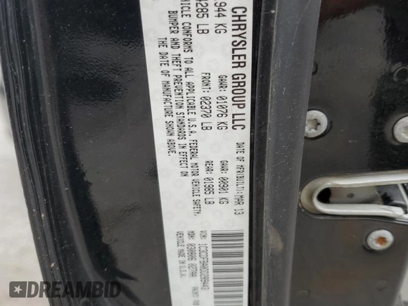 2013 Dodge Dart SXT with VIN 1C3CDFBA0DD289443, listed as a Copart auction lot 57347065 with 193,352 mi miles and Salvage title. Bid and sale history available at DreamBid. Image 12.