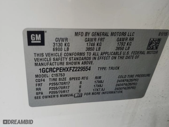 2015 Chevrolet Silverado 1500 LS with VIN 1GCRCPEHXFZ229554, listed as a Copart auction lot 52391315 with 79,709 mi miles and Salvage Title. Bid and sale history available at carsss.com. Image 14.