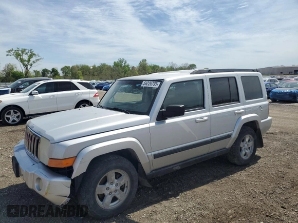 2008 Jeep Commander Sport with VIN 1J8HG48K58C186407, listed as a Copart auction lot 56226795 with 109,577 mi miles and Clean title. Bid and sale history available at DreamBid. Image 1.