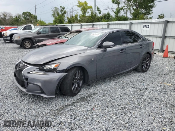 2015 Lexus IS 350 with VIN JTHCE1D24F5006684, listed as a Copart auction lot 59406345 with 116,651 mi miles and Salvage title. Bid and sale history available at DreamBid. Image 1.