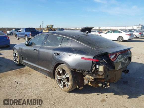 2021 Kia Stinger GT-Line with VIN KNAE15LA3M6088482, listed as a IAAI auction lot 41591887 with 64,381 mi miles and . Bid and sale history available at DreamBid. Image 3.