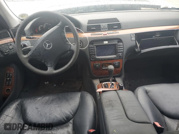 2004 Mercedes-Benz S-Class 4.3L with VIN WDBNG70JX4A398898, listed as a Copart auction lot 71103134 with 0 mi miles and Salvage Title. Bid and sale history available at carsss.com. Image 8.