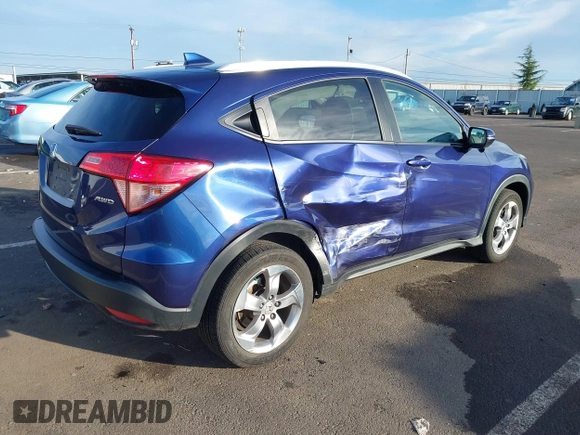 2016 Honda HR-V EX-L w/Navi with VIN 3CZRU6H70GM761497, listed as a IAAI auction lot 41616410 with 92,527 mi miles. Bid and sale history available at carsss.com. Image 4.