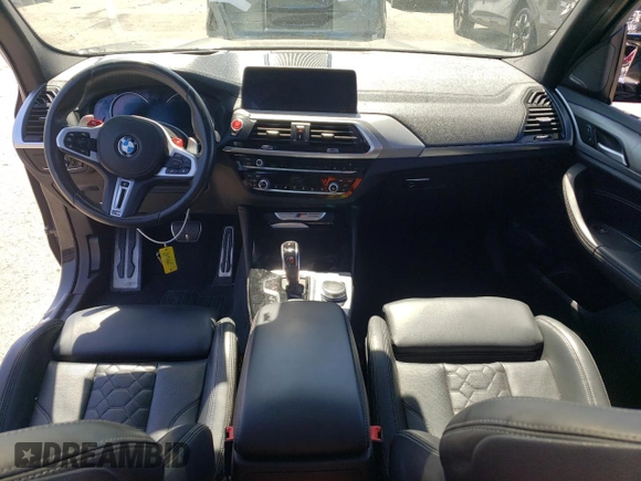 2020 BMW X3 M Competition with VIN 5YMTS0C00LLT10341, listed as a Copart auction lot 66440314 with 34,357 mi miles and Salvage Title. Bid and sale history available at carsss.com. Image 8.