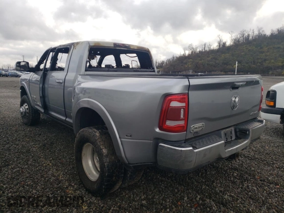 2019 Ram 3500 Longhorn with VIN 3C63RRNL8KG536792, listed as a Copart auction lot 81345054 with 0 mi miles and Salvage Title. Bid and sale history available at carsss.com. Image 3.