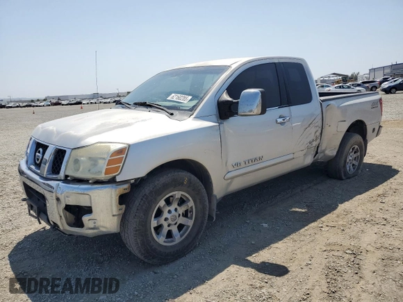 2005 Nissan Titan SE with VIN 1N6AA06B25N551841, listed as a Copart auction lot 62160285 with 167,019 mi miles and Salvage title. Bid and sale history available at DreamBid. Image 1.