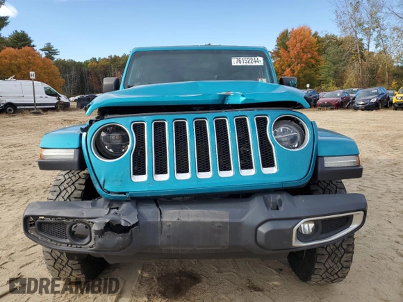 2020 Jeep Wrangler Unlimited Sahara with VIN 1C4HJXEN5LW107415, listed as a Copart auction lot 76152244 with 117,840 mi miles and Salvage title. Bid and sale history available at DreamBid. Image 5.