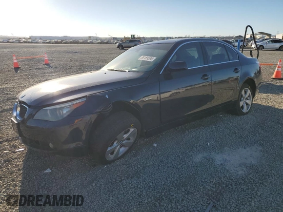 2007 BMW 5 Series 530xi with VIN WBANF73547CU27630, listed as a Copart auction lot 43837325 with Not Provided miles and Salvage Title. Bid and sale history available at carsss.com. Image 1.