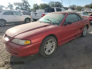 1996 Ford Mustang GT with VIN 1FALP45X6TF226699, listed as a Copart auction lot 82213754 with 102,247 mi miles and Salvage Title. Bid and sale history available at carsss.com. Image 1.
