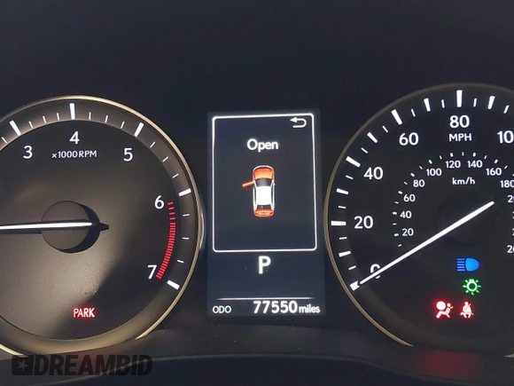 2018 Lexus ES with VIN 58ABK1GG8JU105203, listed as a IAAI auction lot 41764259 with 77,550 mi miles. Bid and sale history available at carsss.com. Image 15.
