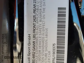2018 Audi RS 3 z VIN WUABWGFF6J1903375, wystawiony jako Copart lot #49492155 z przebiegiem 62 838 mil mil oraz Szkoda całkowita • Salvage title. Historia ofert i sprzedaży dostępna na DreamBid. Obrazek 12.